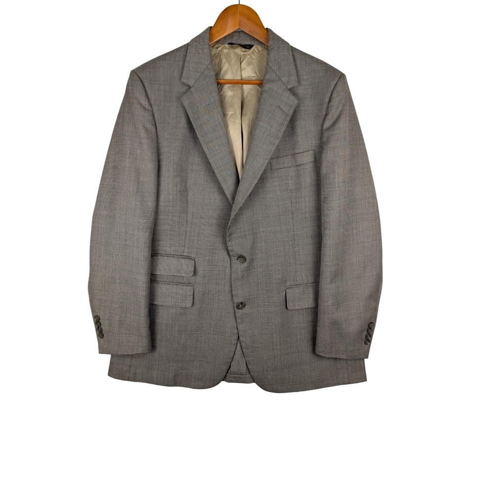 Vintage Sansabelt Jaymar Mens 2 Piece Suit Brown Tan Micro *flaw